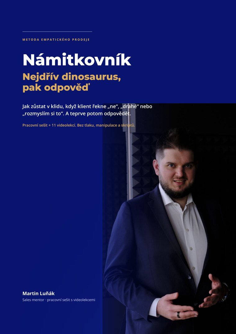 Obálka sešitu Námitkovník